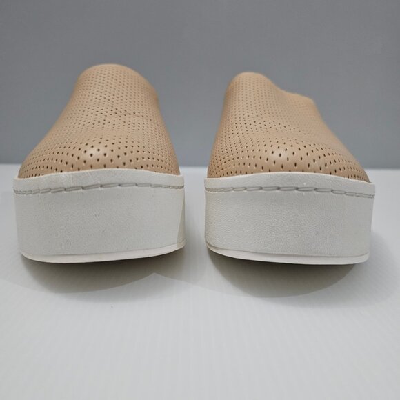 NEW Vince Warren II Sneaker Platform Slip On Loafer Perforated Tan Leather 9.5 - Picture 5 of 13